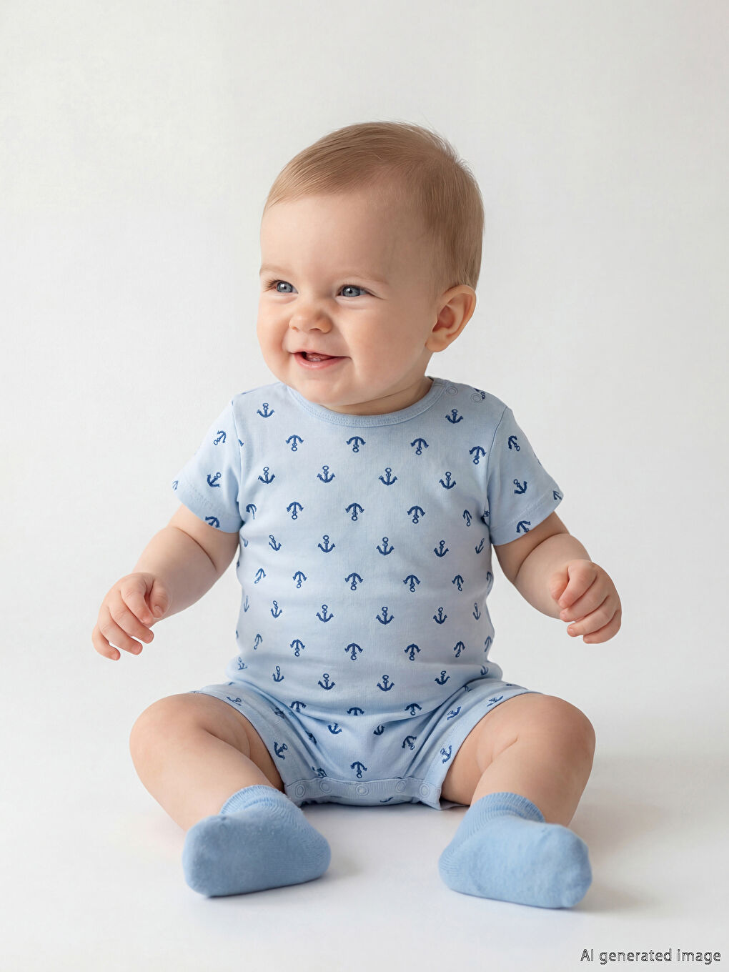 Bisiklet Yaka Erkek Bebek Tulum 2'li-3