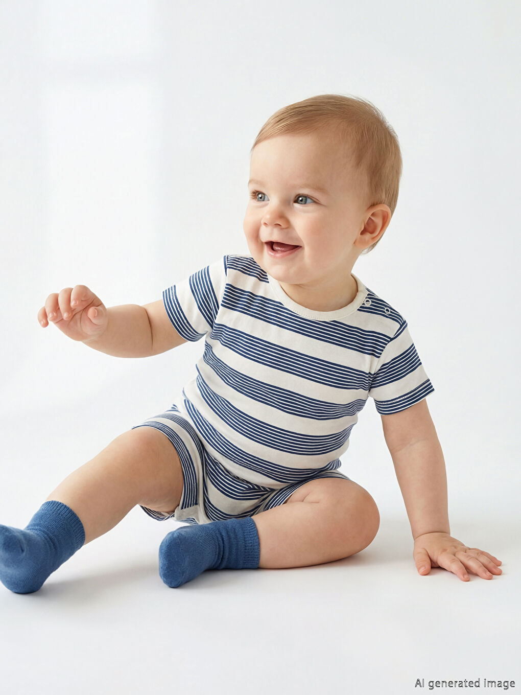 Bisiklet Yaka Erkek Bebek Tulum 2'li-4