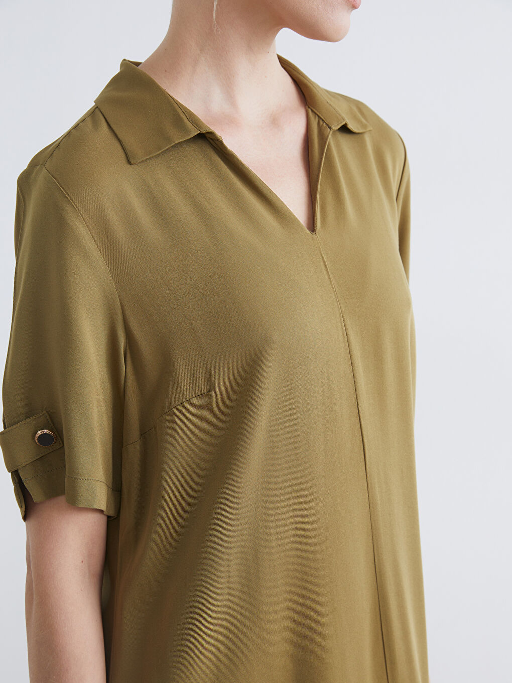 Women's Collared Neck Dress-2