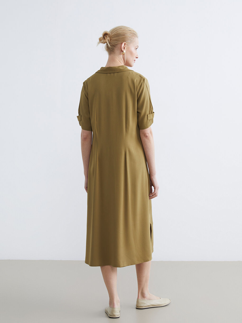 Women's Collared Neck Dress-3