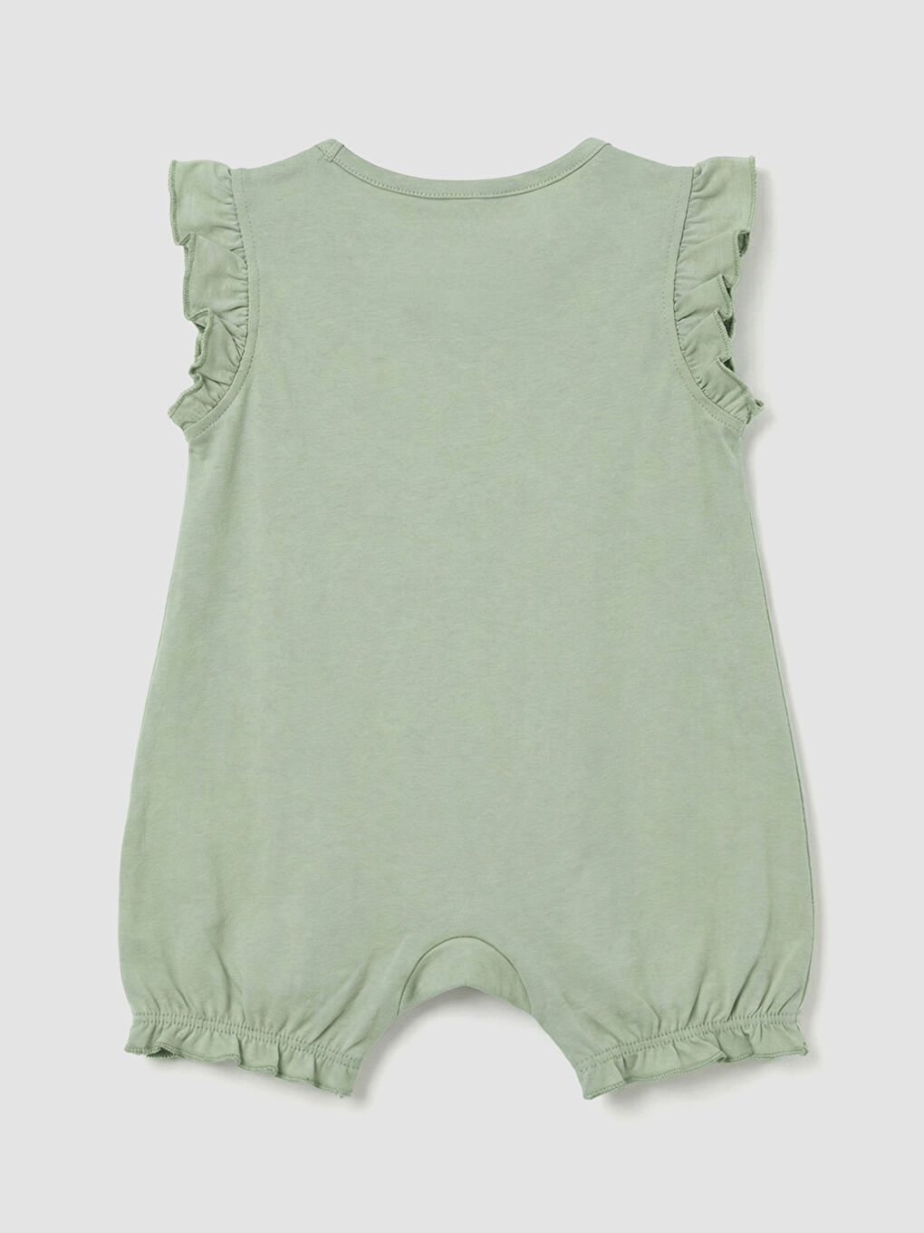 Ekru Kız Bebek Fırfırlı Penye Tulum 3'lü -2