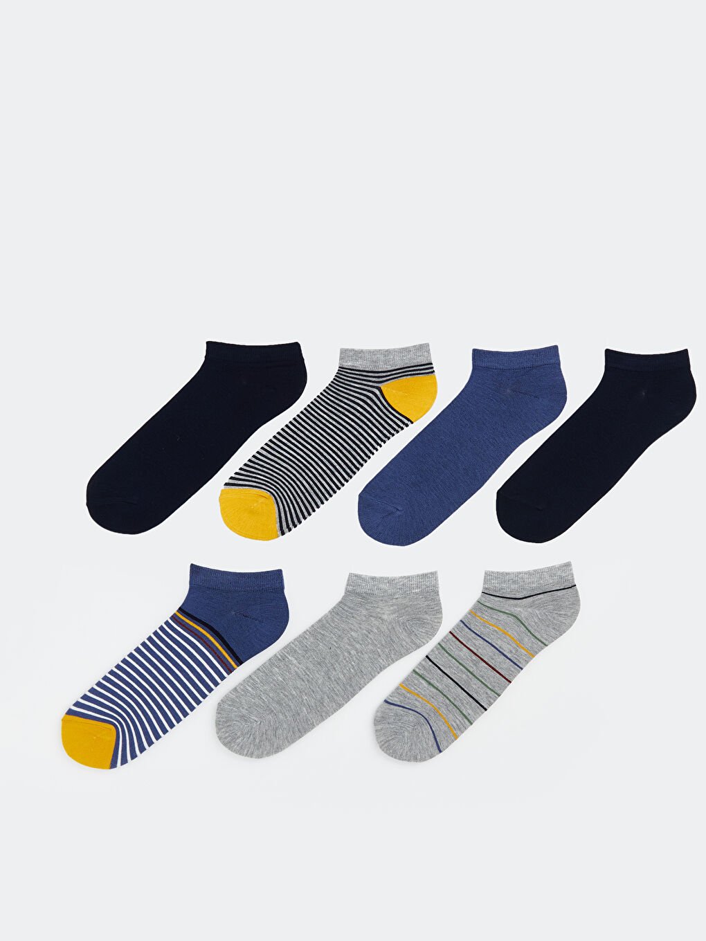 Karışık Desenli Erkek Patik Çorap 7'li