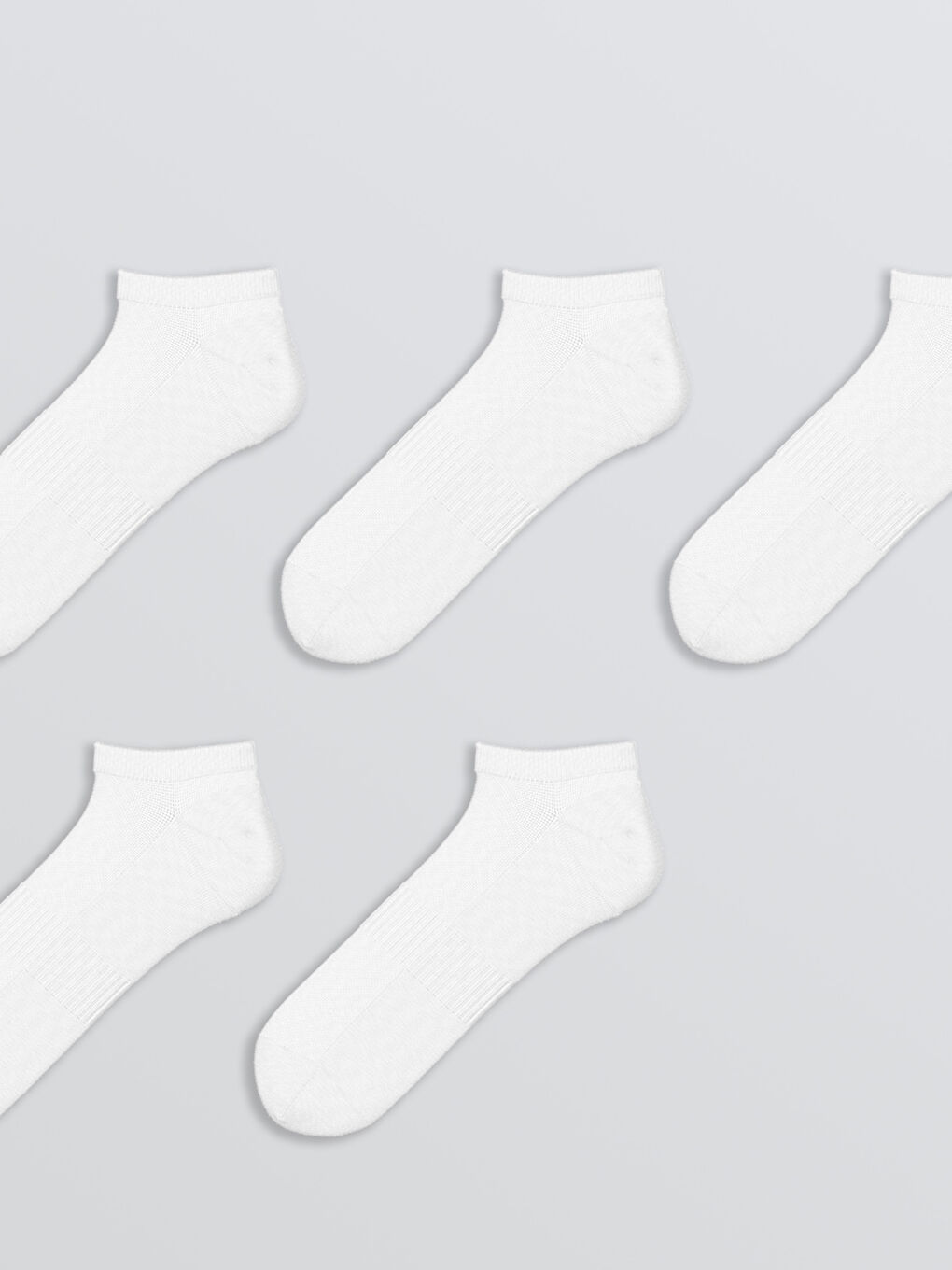 Beyaz Erkek Patik Çorap 5'li-1