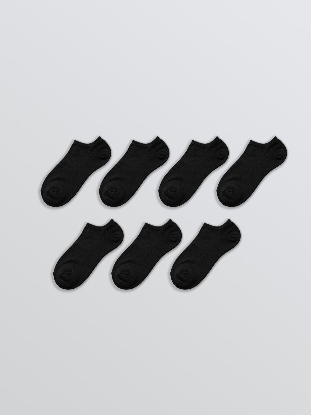 Siyah Erkek Sneaker Çorap 7'li
