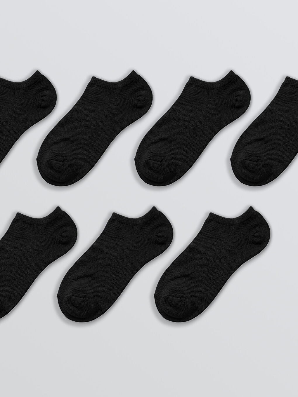 Siyah Erkek Sneaker Çorap 7'li-1