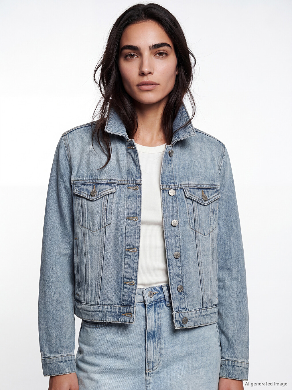 LCWAIKIKI Classic Collared Neck Women's Denim Jacket - S6DA20Z8