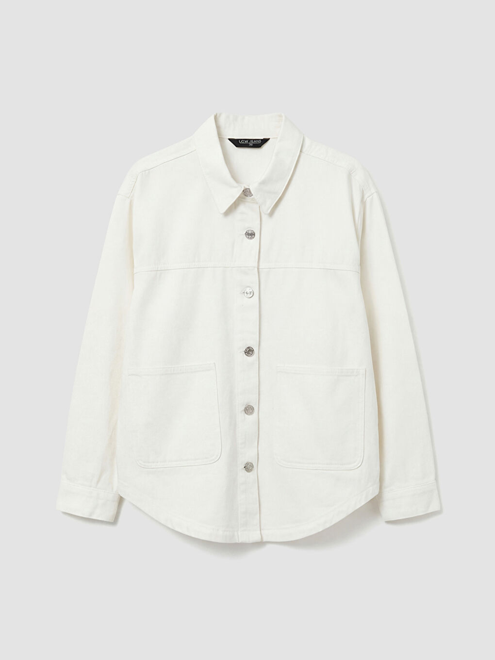 Oversize Women's Denim Look Overshirt-4