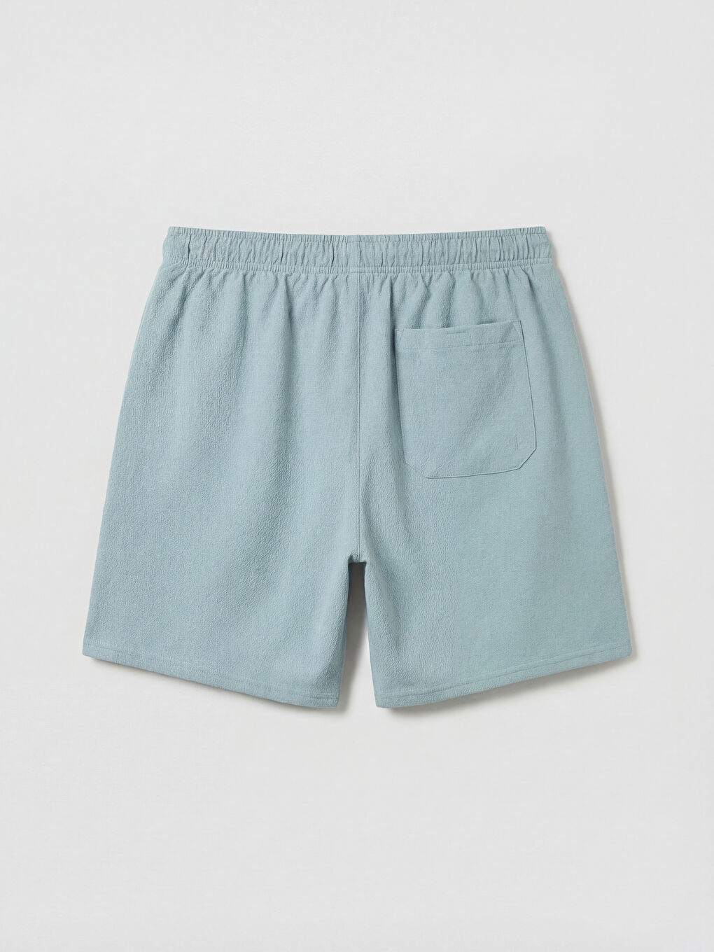 Mavi Beli Lastikli Erkek Deniz Şortu-1