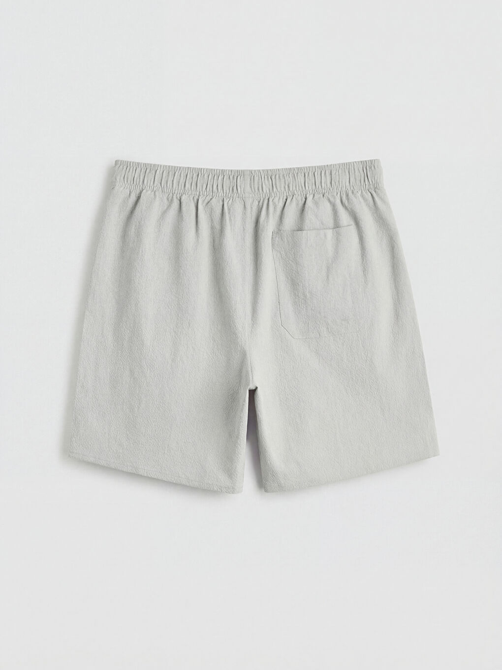 Gri Beli Lastikli Erkek Deniz Şortu-1