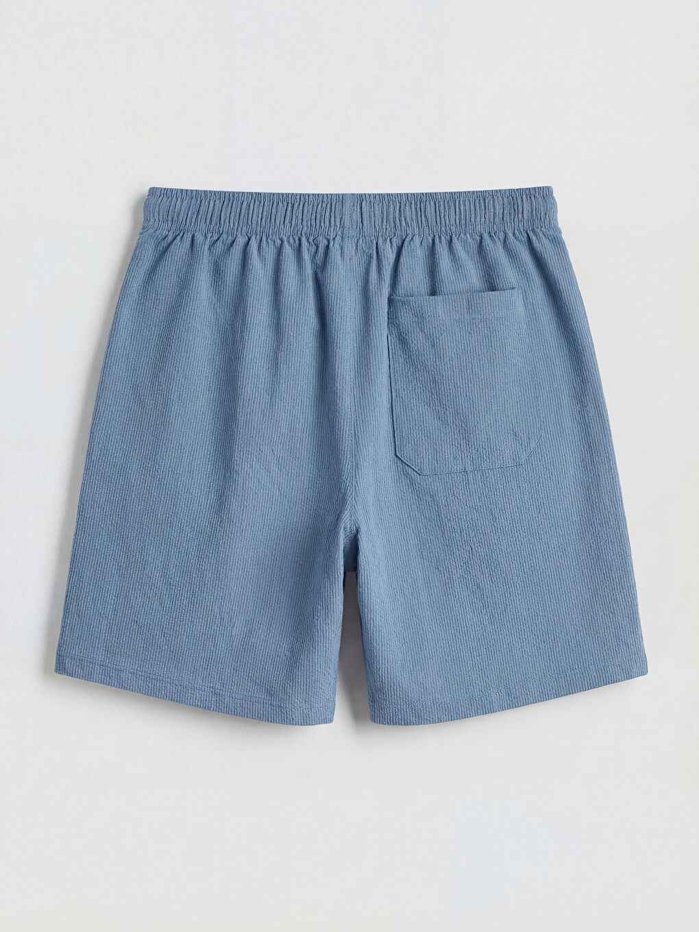 Mavi Beli Lastikli Erkek Deniz Şortu-1