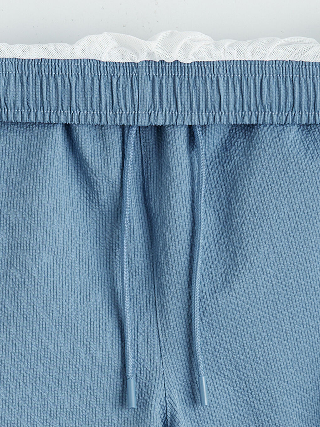 Mavi Beli Lastikli Erkek Deniz Şortu-2