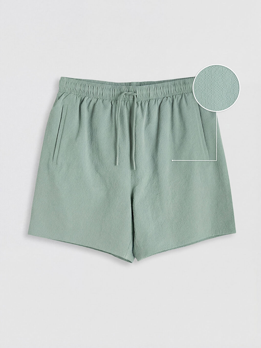 Yeşil Kısa Boy Erkek Deniz Şortu-4