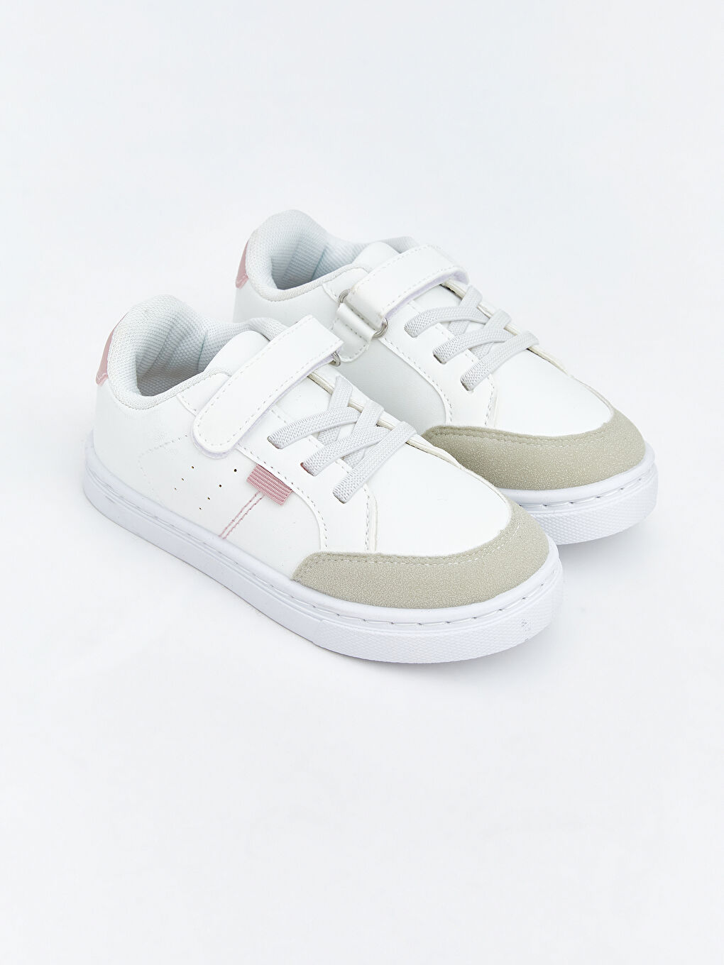 Lace and Hook-and-Loop Baby Girl Sneakers