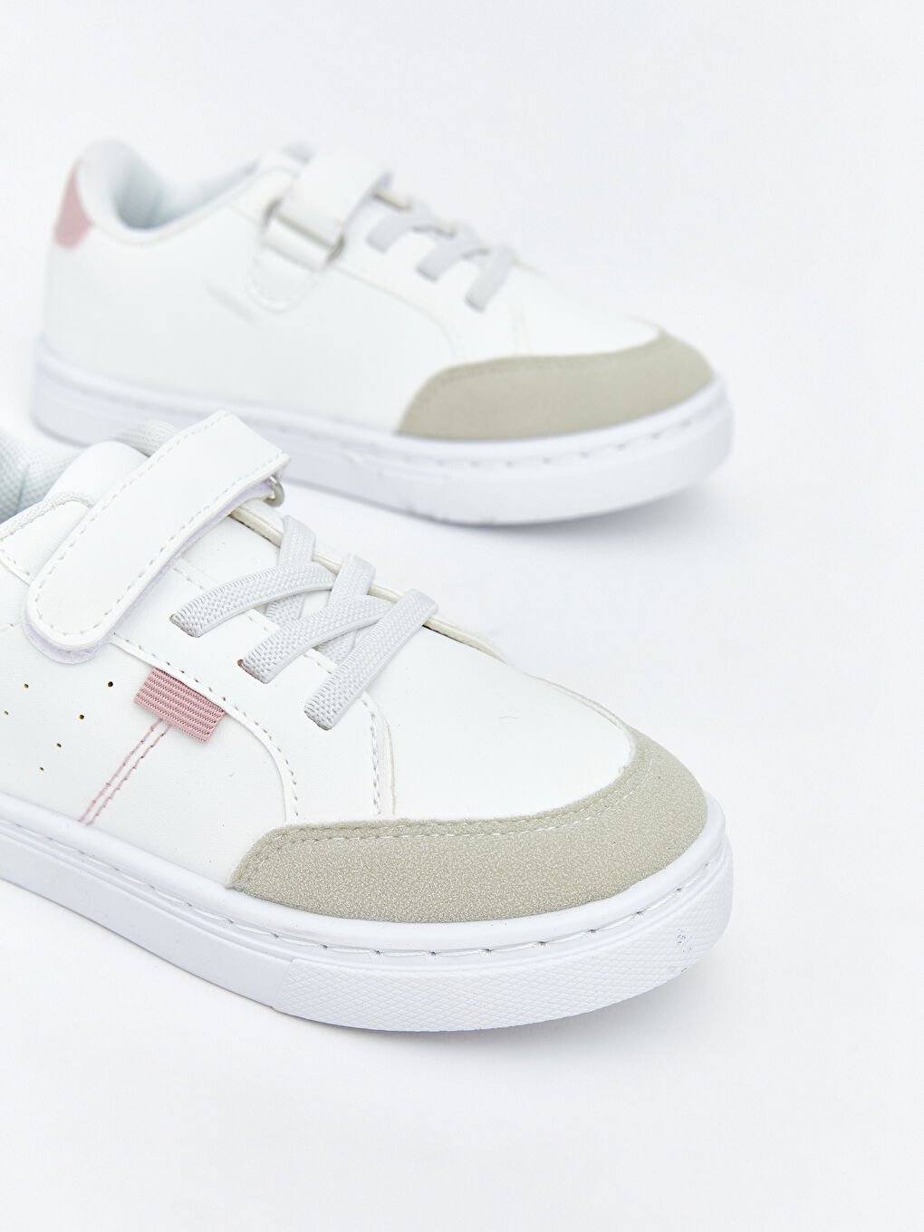 Lace and Hook-and-Loop Baby Girl Sneakers-2