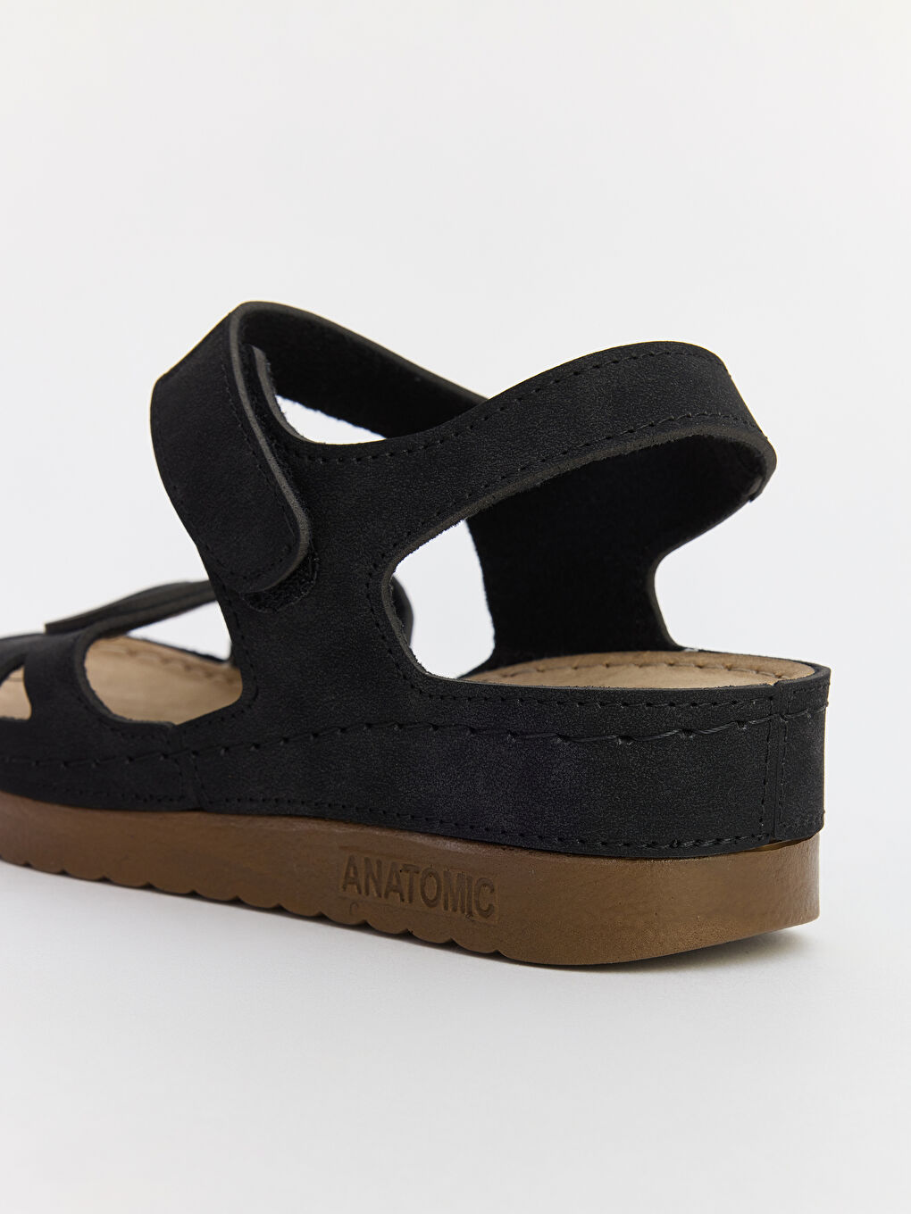 Siyah Süet Görünümlü Kadın Sandalet-3