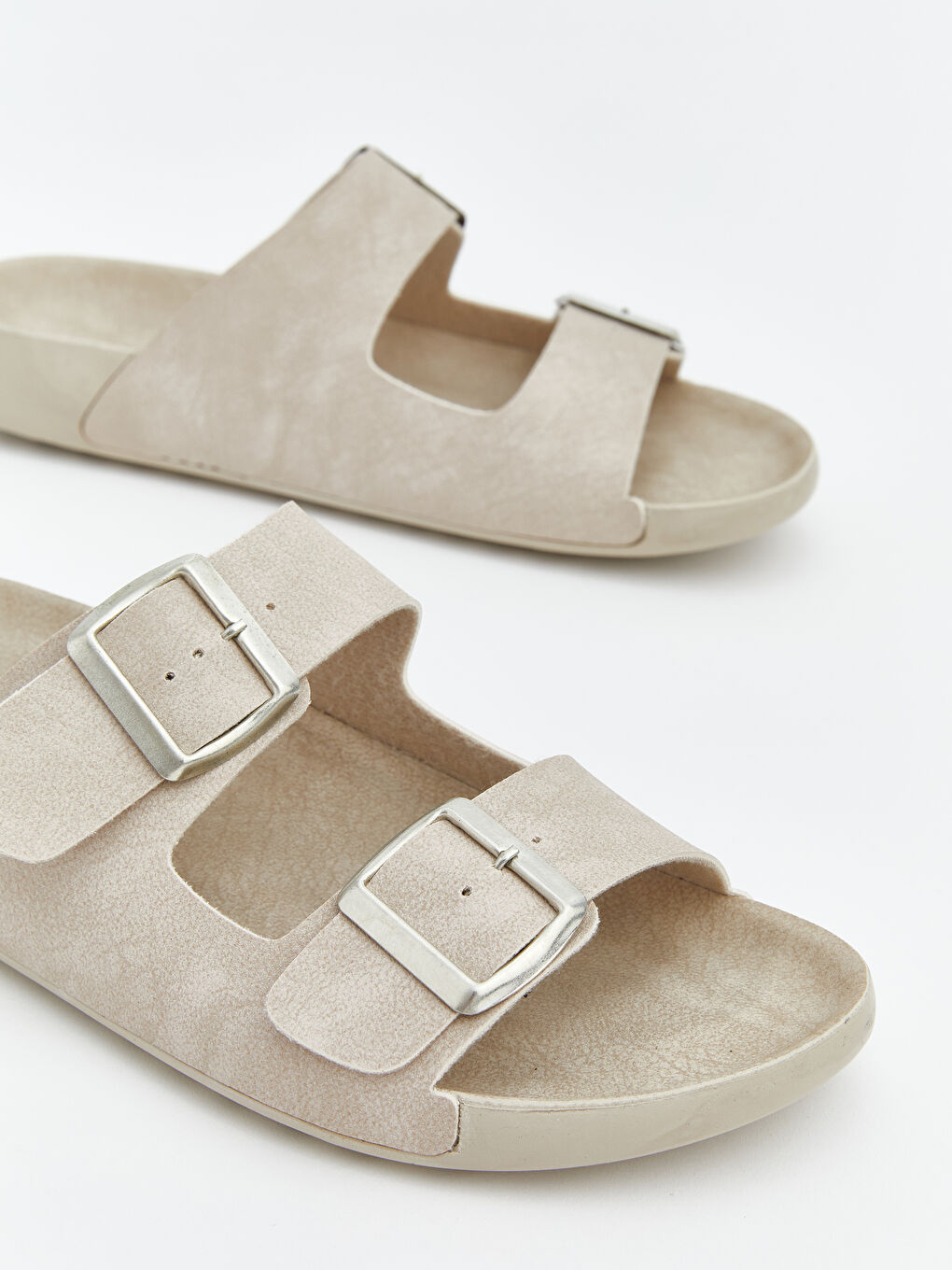 Bej Süet Görünümlü Kadın Terlik-2