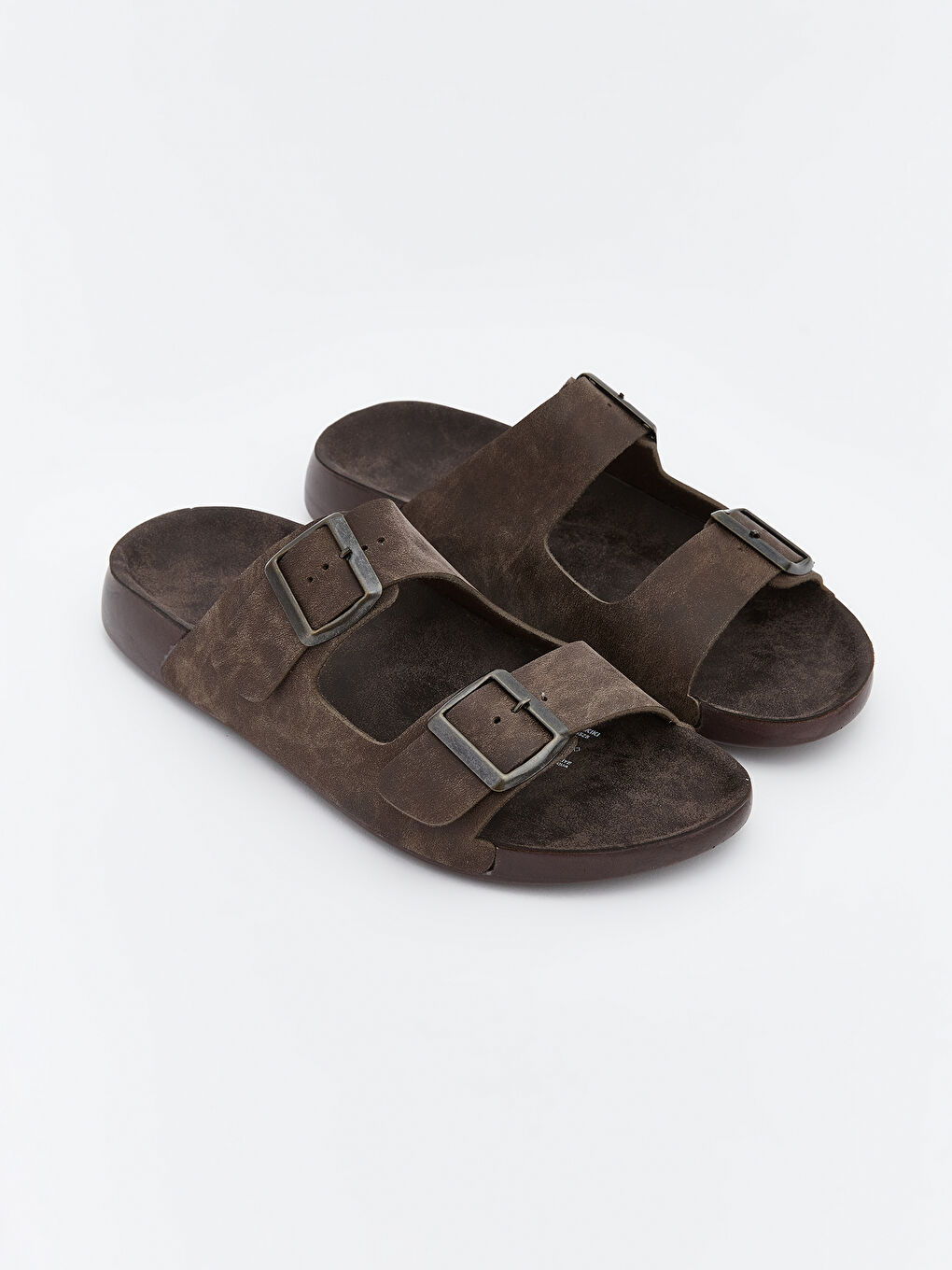 Kahverengi Süet Görünümlü Kadın Terlik