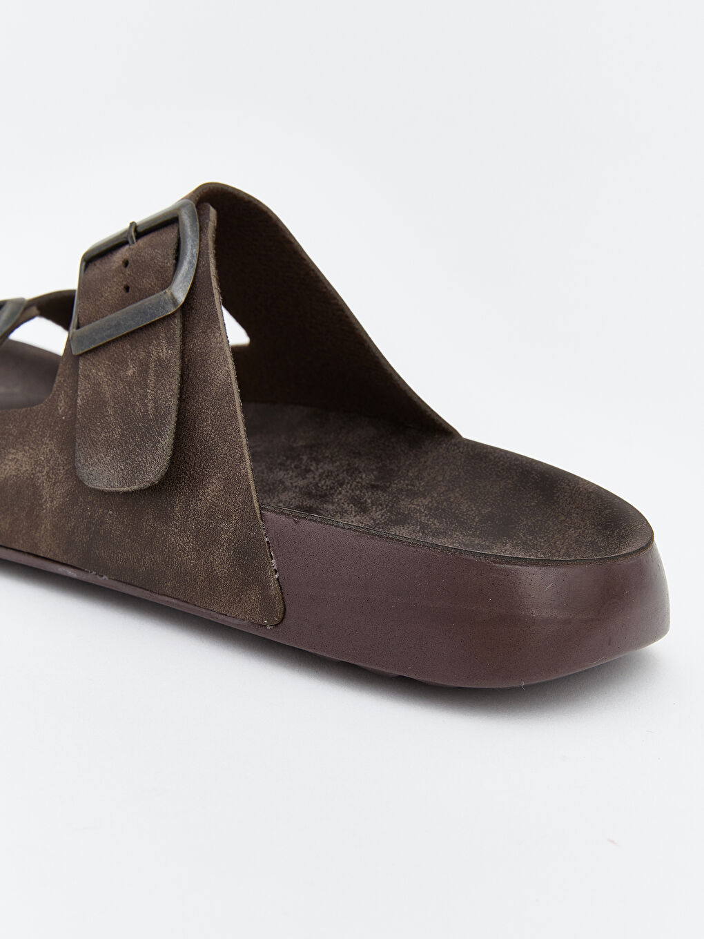 Kahverengi Süet Görünümlü Kadın Terlik-4