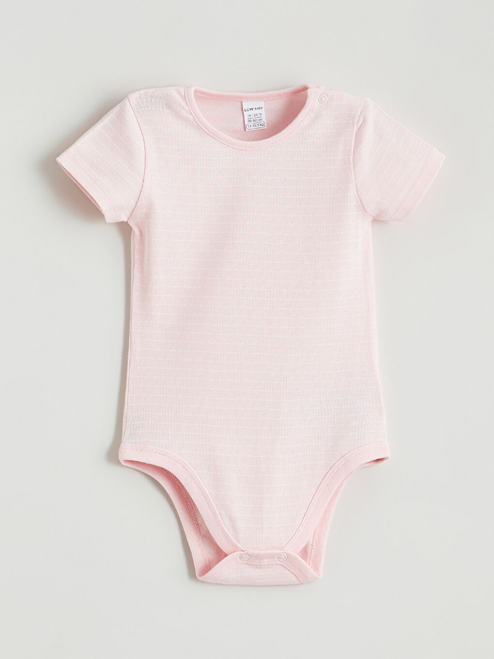 Ekru Bisiklet Yaka Kız Bebek Çıtçıtlı Body 3'lü-1