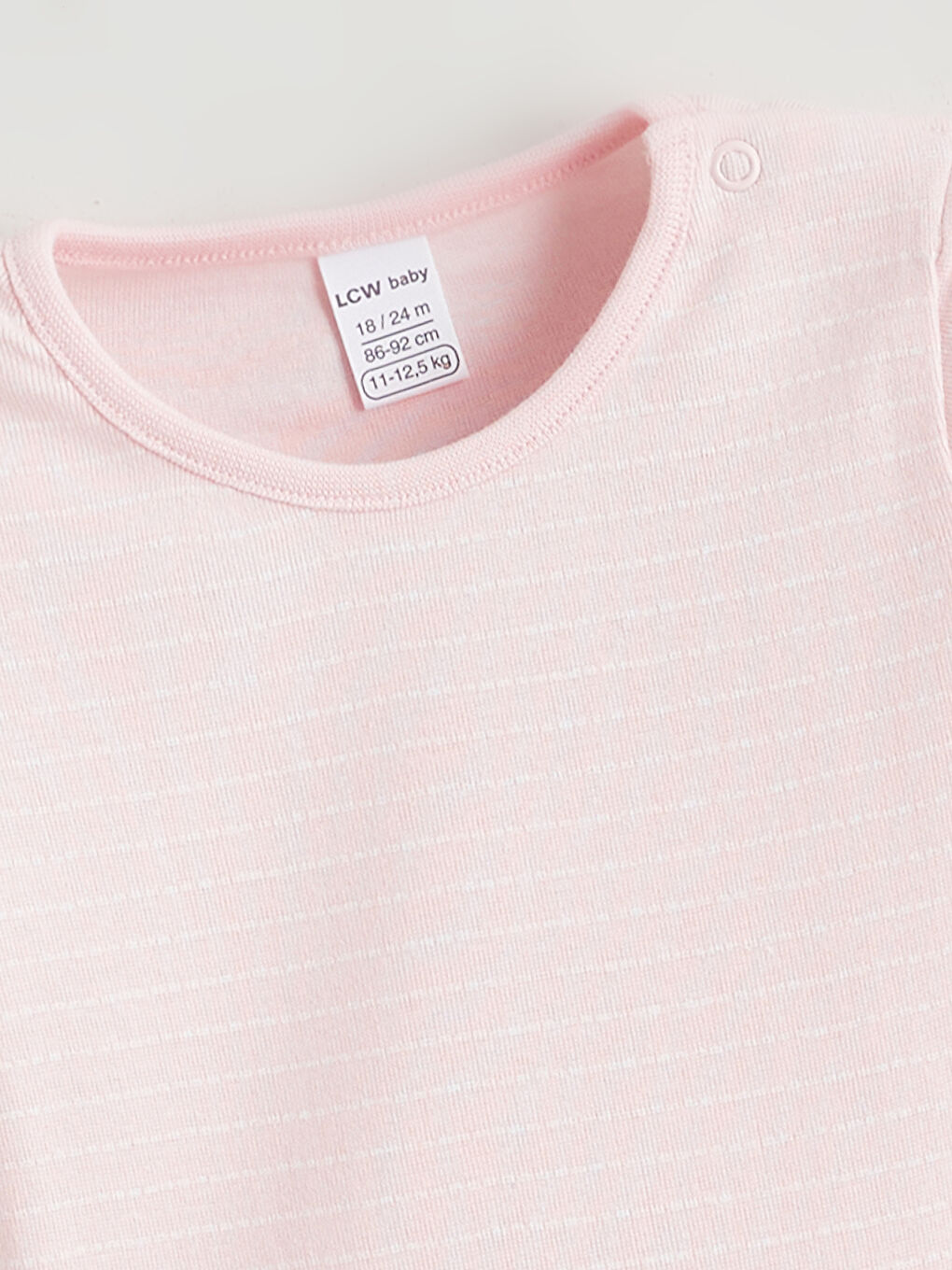 Ekru Bisiklet Yaka Kız Bebek Çıtçıtlı Body 3'lü-2