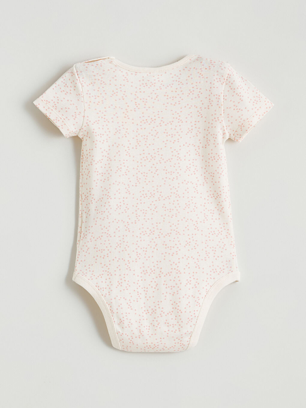 Ekru Bisiklet Yaka Kız Bebek Çıtçıtlı Body 3'lü-7