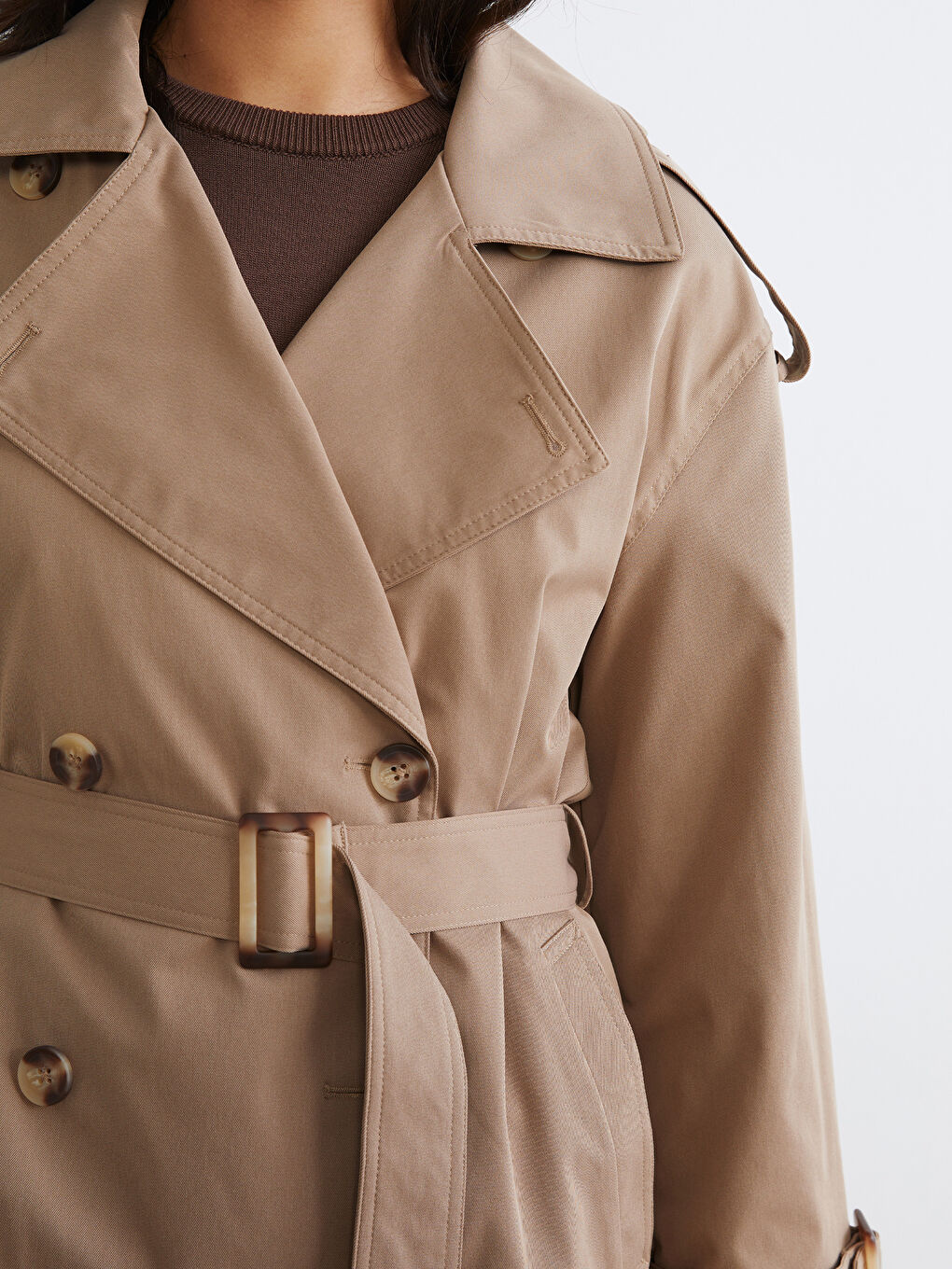 Women's Double-Breasted Trench Coat-2