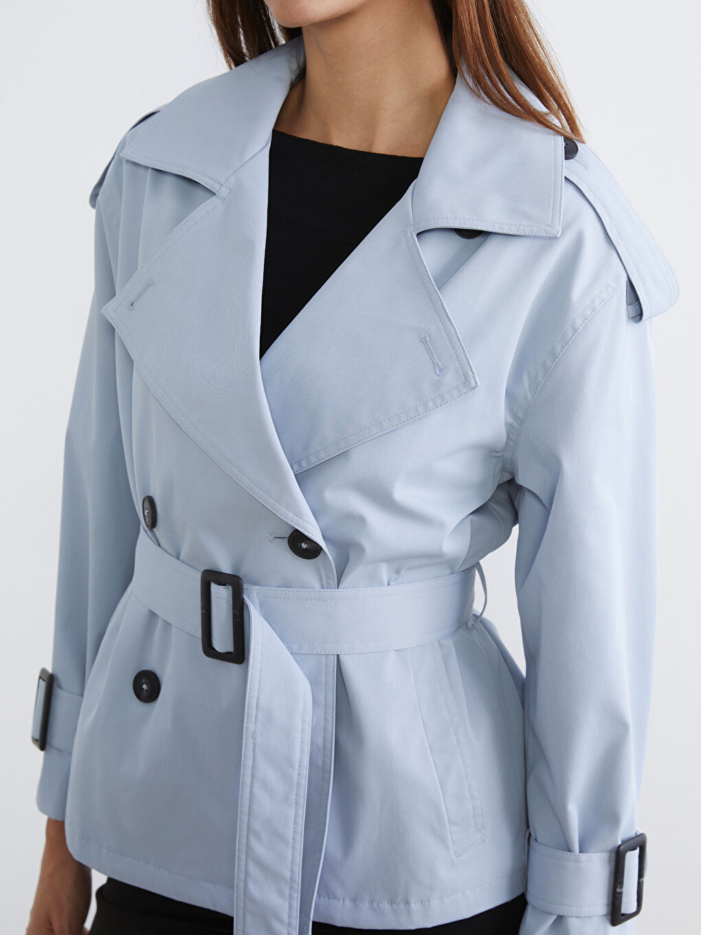 Women's Double-Breasted Trench Coat-2