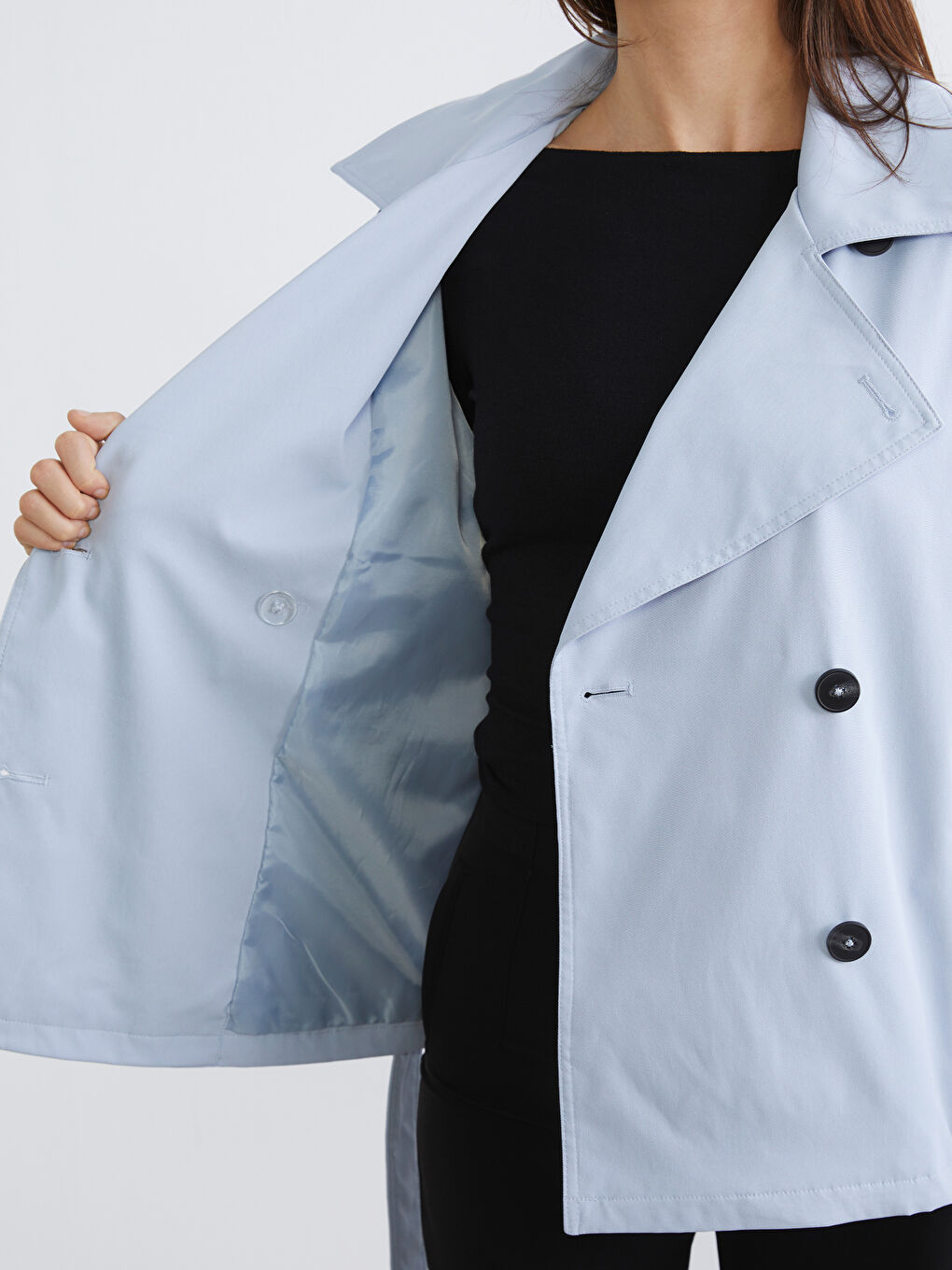 Women's Double-Breasted Trench Coat-3