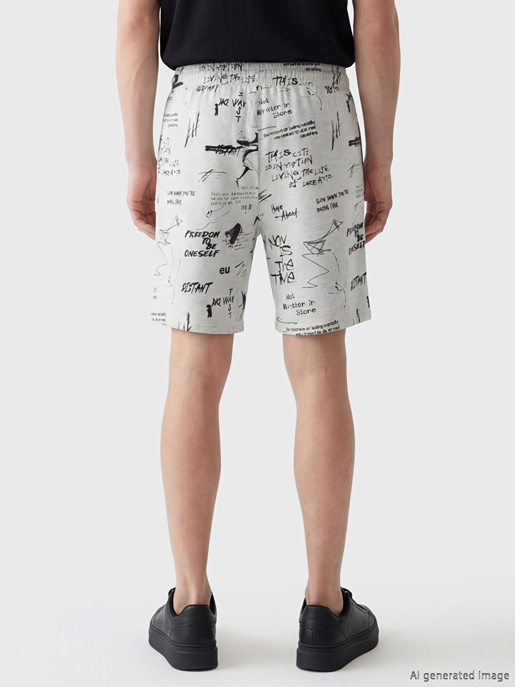 Pantaloni scurți imprimați Regular Fit pentru bărbați-2