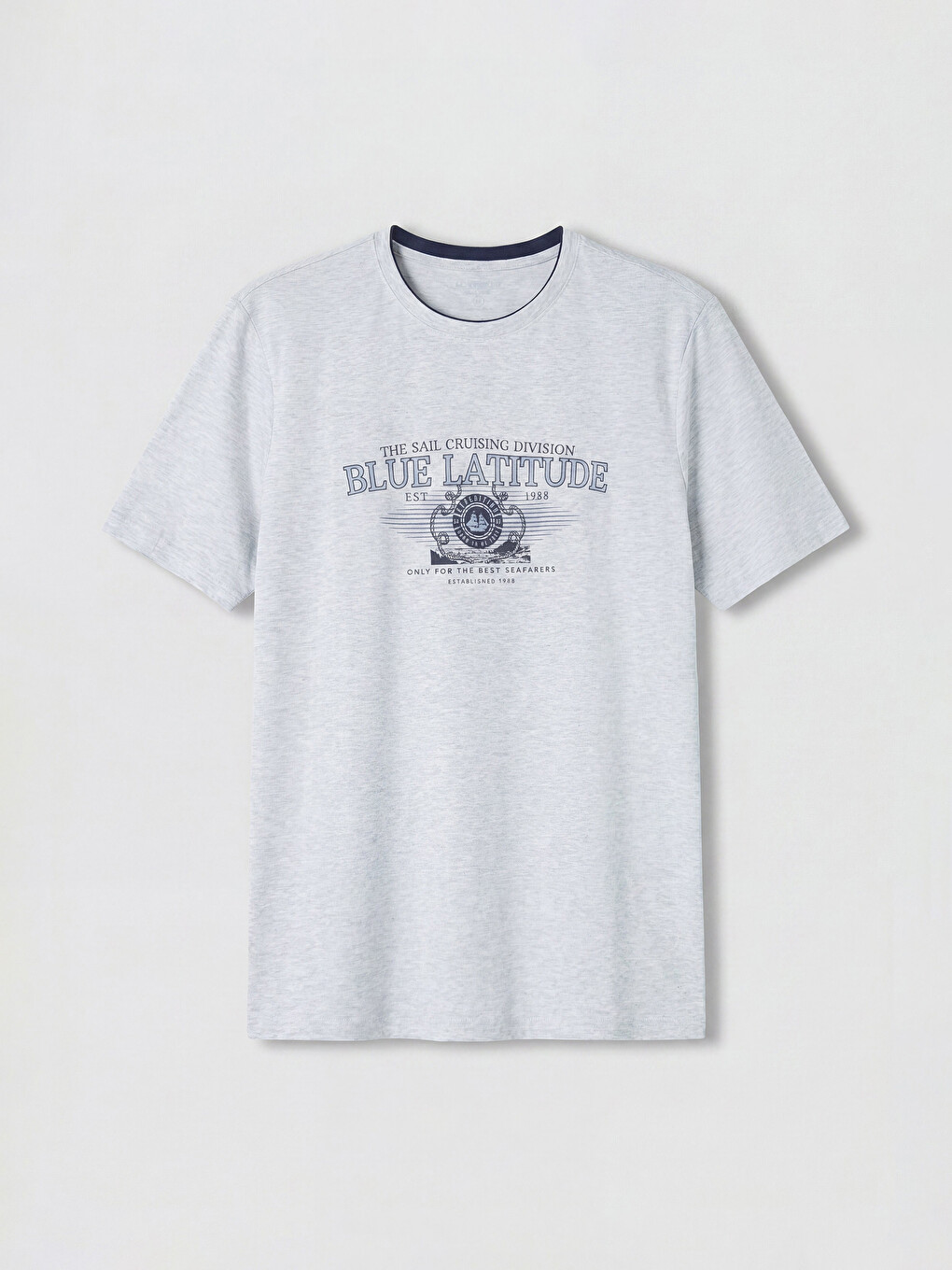 Crew Neck Men's Printed T-Shirt-4