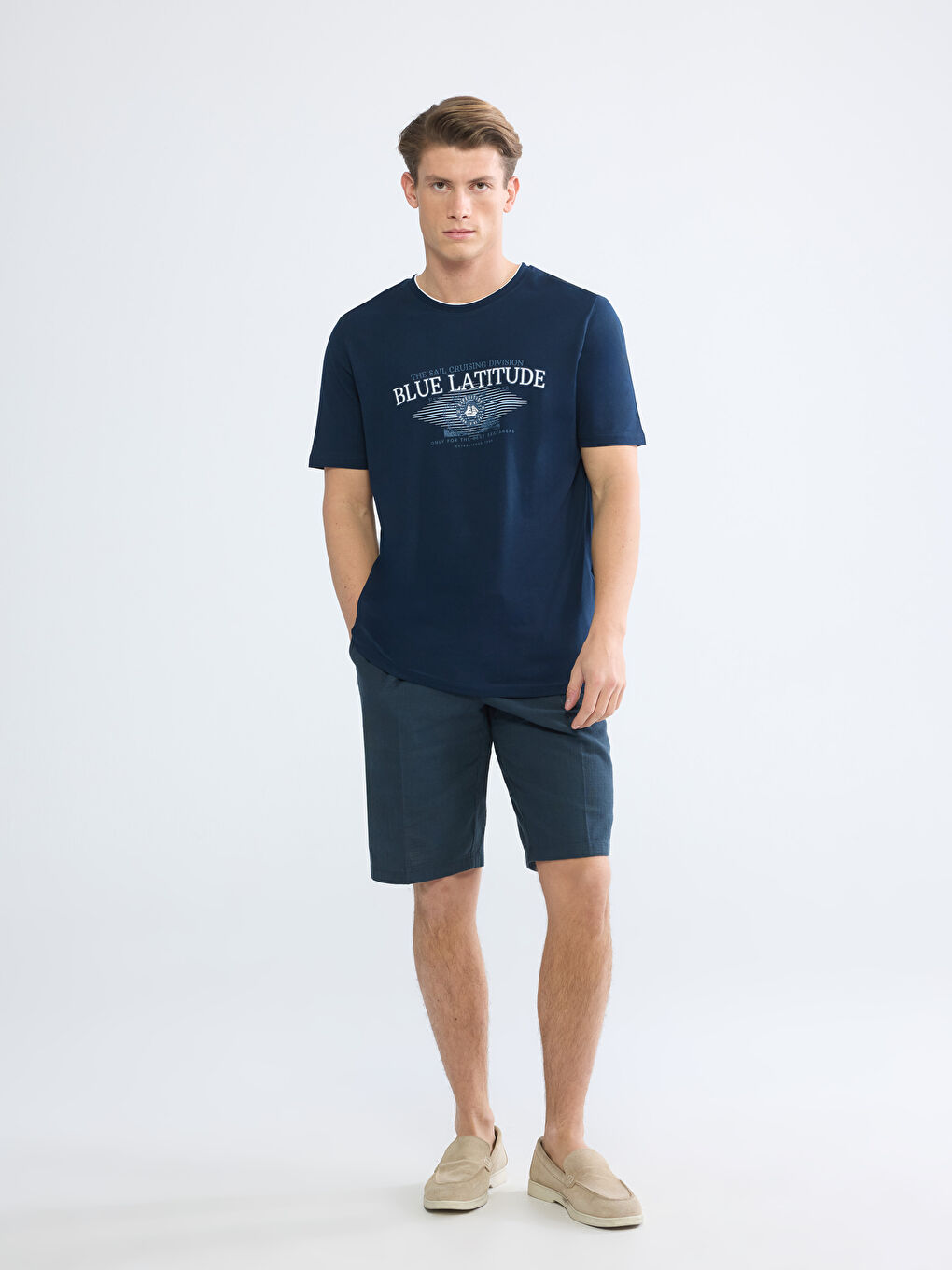 Crew Neck Men's Printed T-Shirt-1