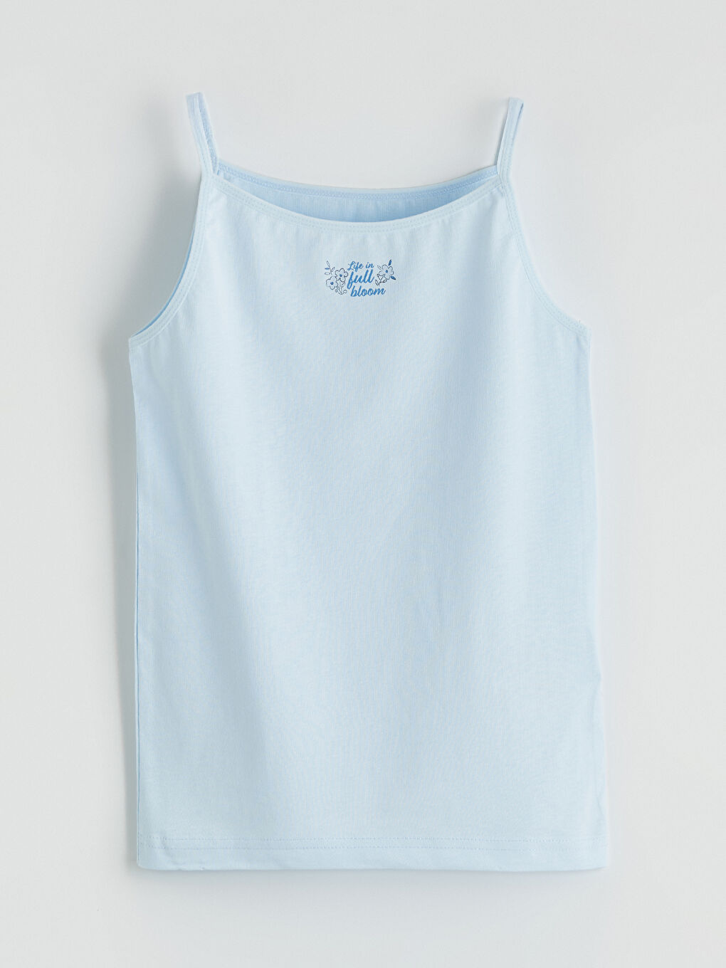 Beyaz Kare Yaka Çiçekli Kız Çocuk Atlet 2'li-4