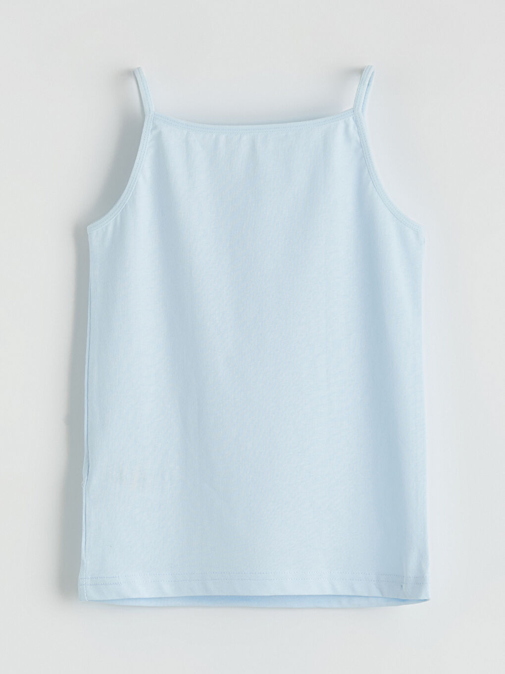 Beyaz Kare Yaka Çiçekli Kız Çocuk Atlet 2'li-6