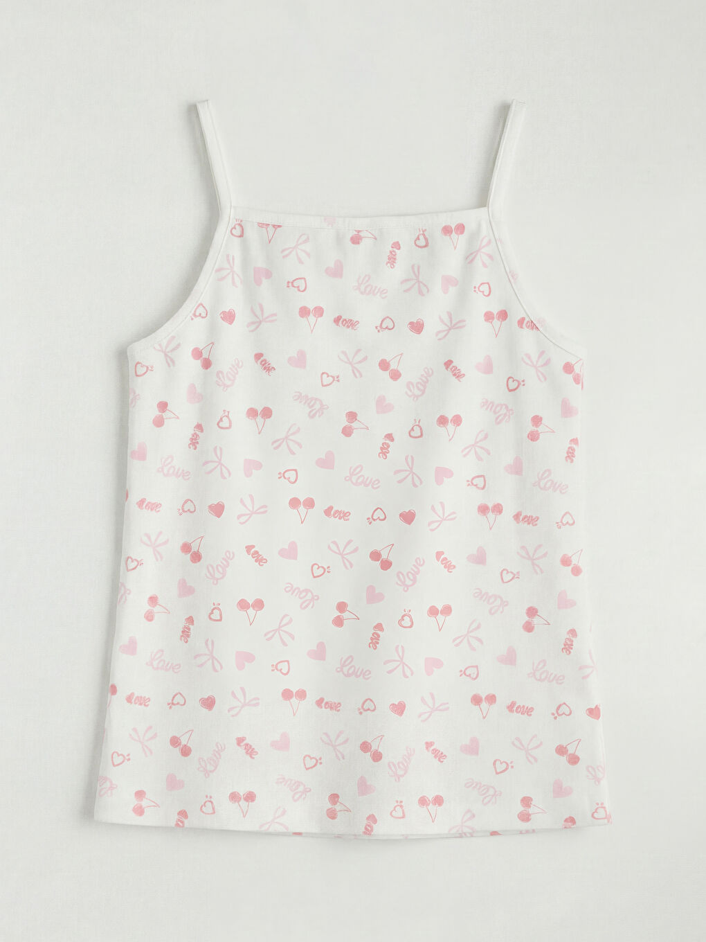 Pembe İp Askılı Kız Çocuk Atlet 2'li-2