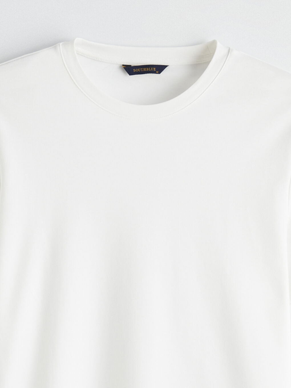 Ekru Bisiklet Yaka Erkek Tişört-1