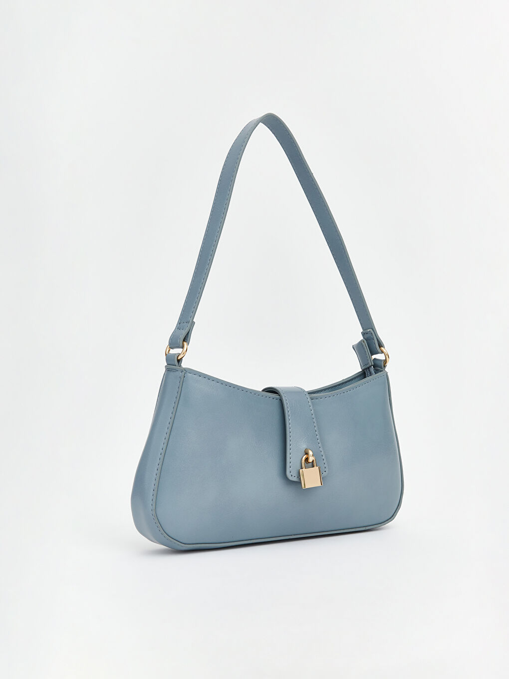 Croco-Embossed Shoulder Bag-1