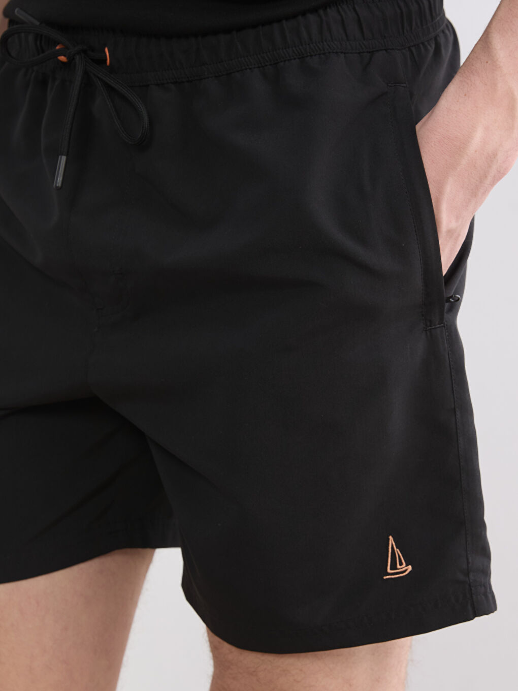 Short Embroidered Men's Swimming Shorts-2