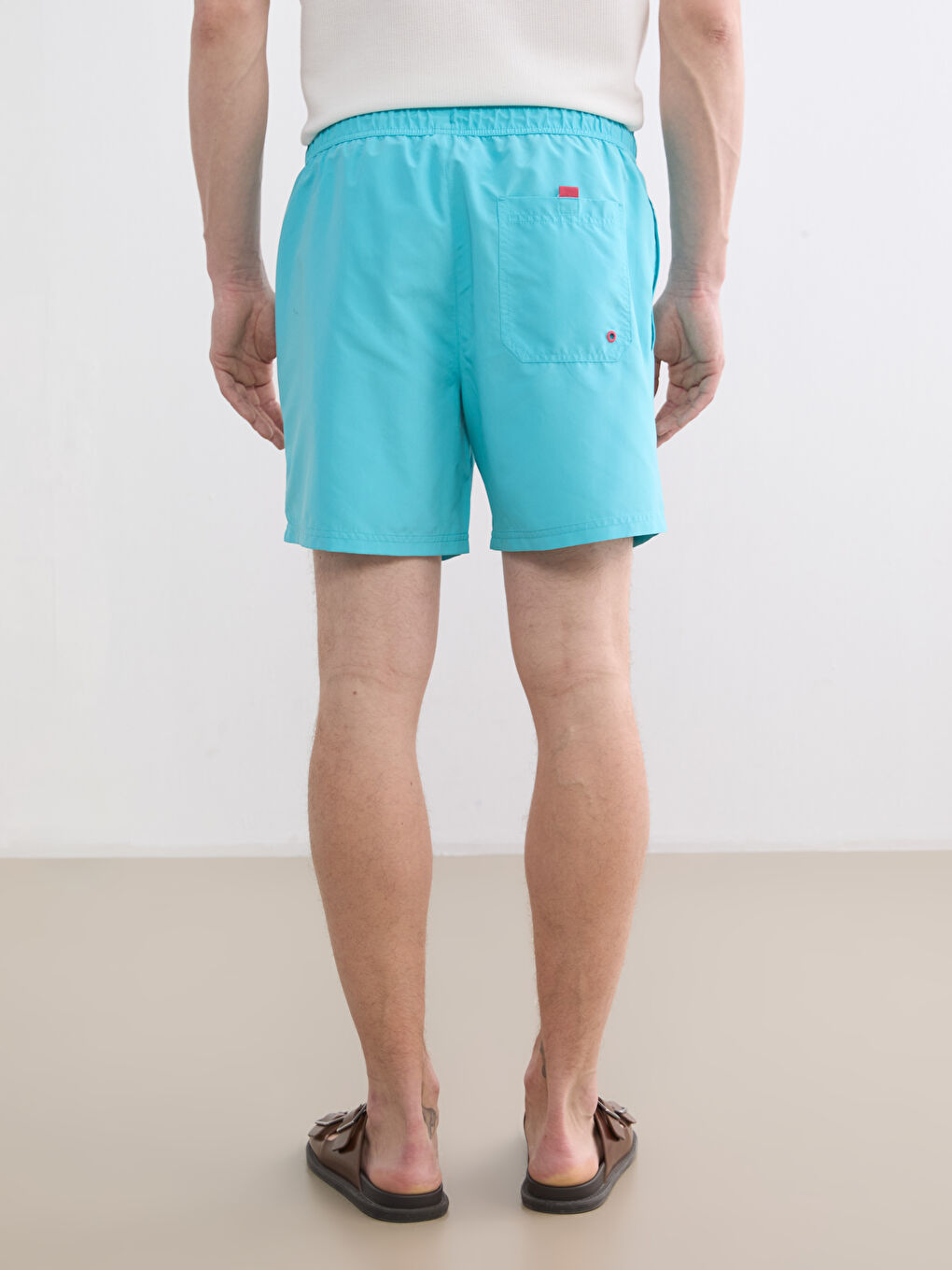 Short Embroidered Men's Swimming Shorts-3
