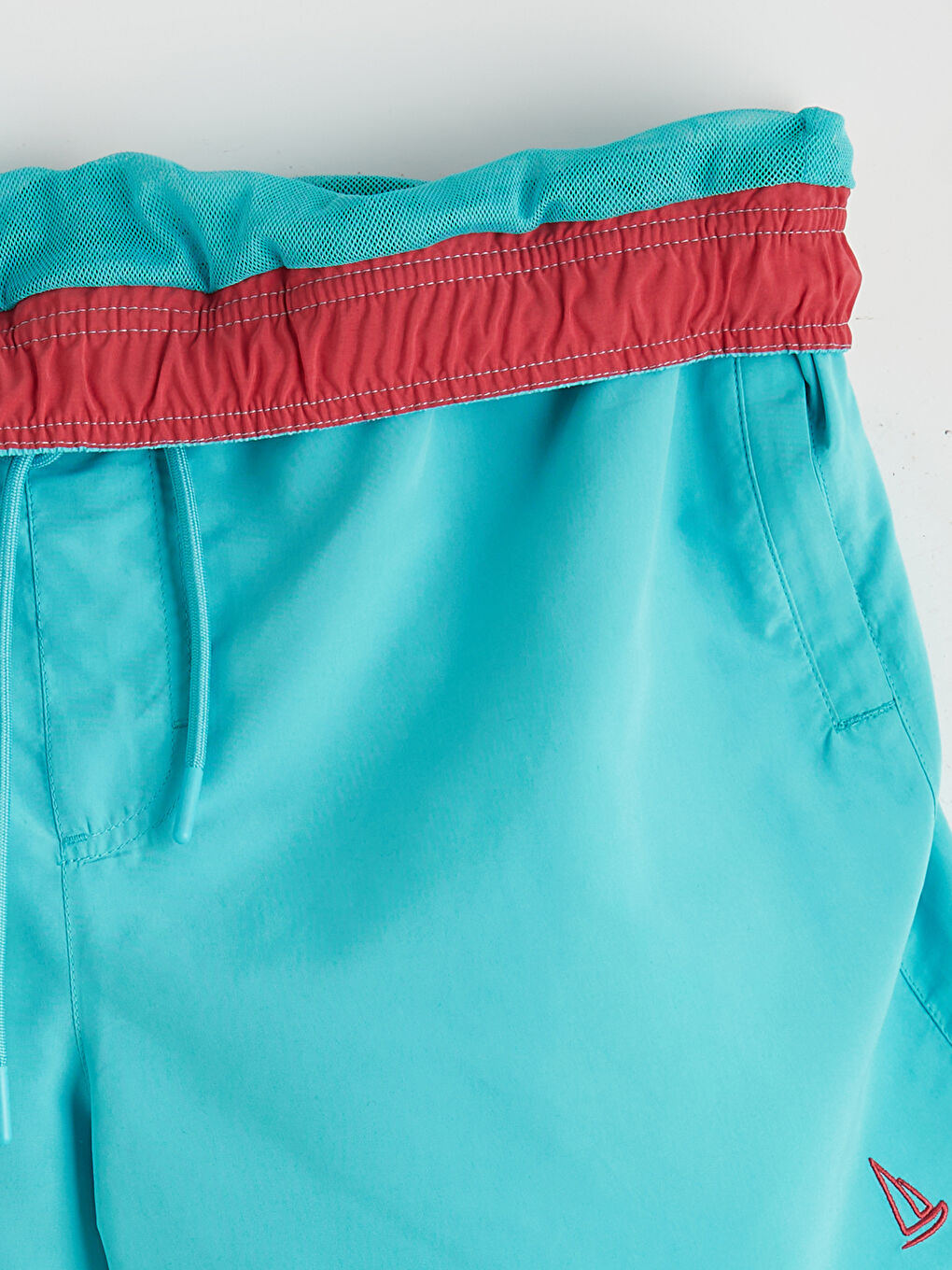 Short Embroidered Men's Swimming Shorts-5