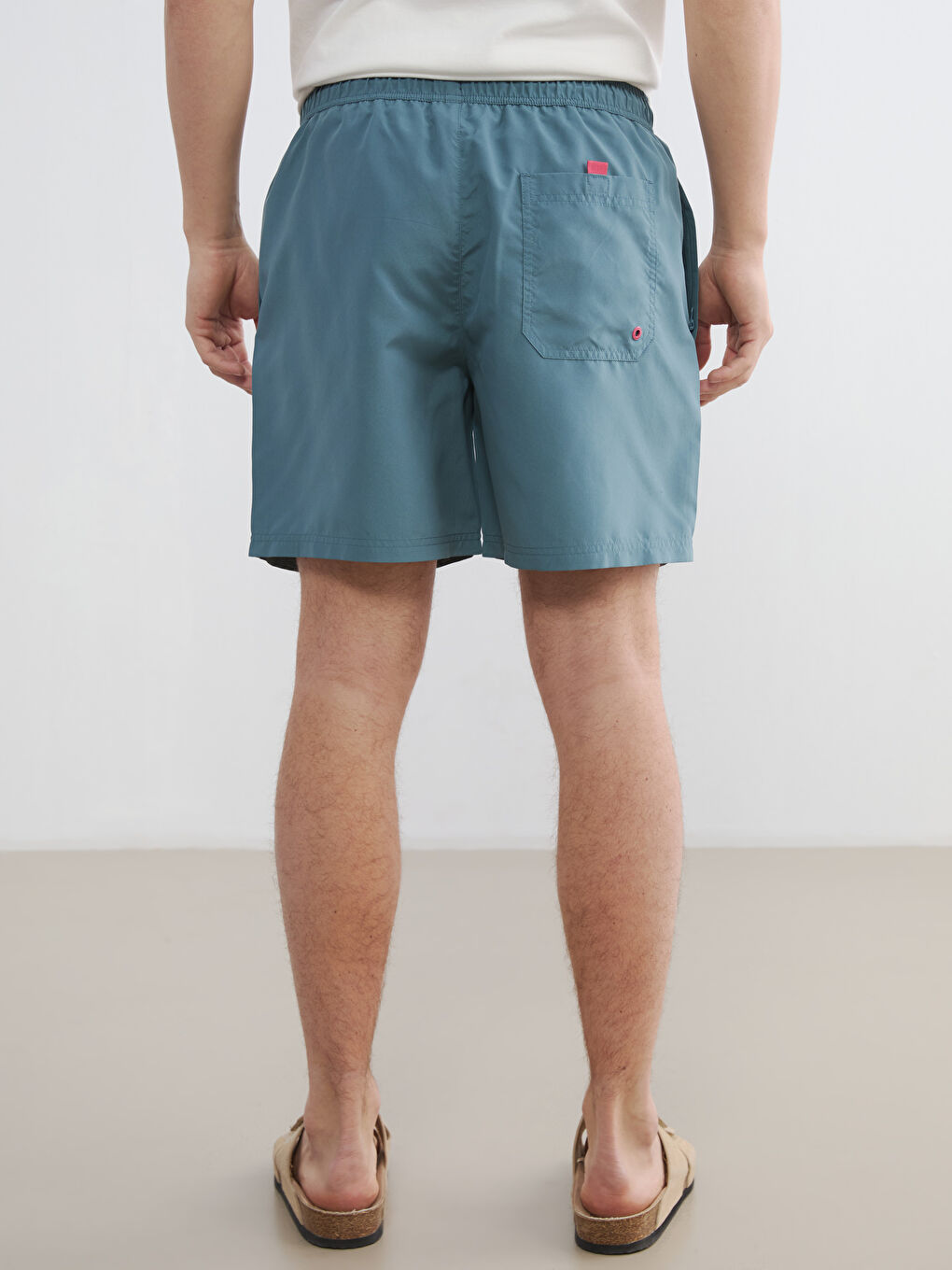 Short Embroidered Men's Swimming Shorts-3