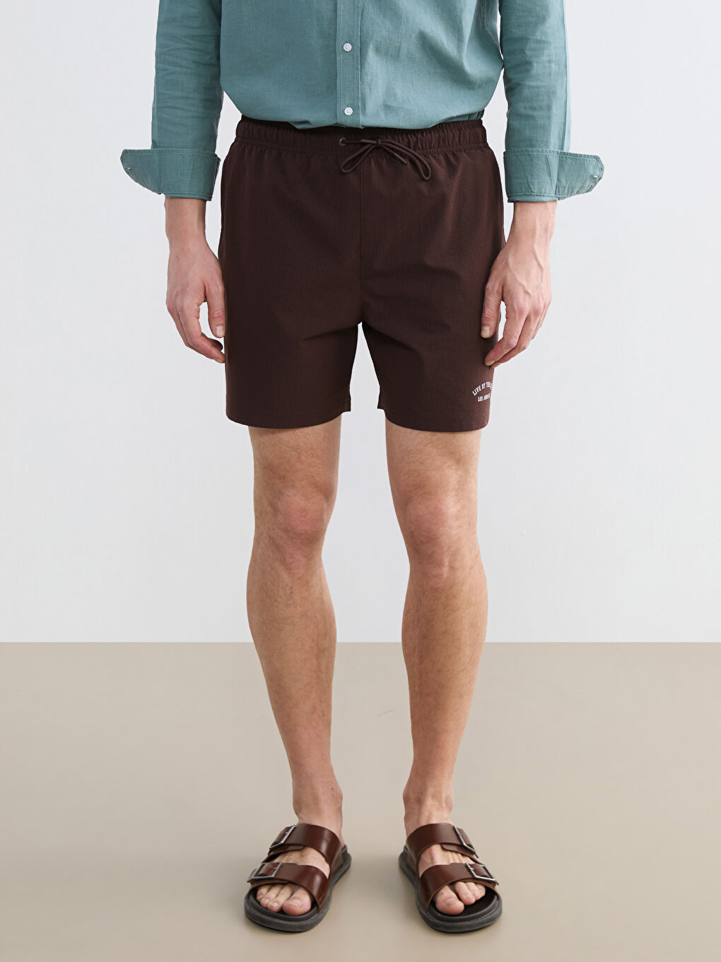 Muški šorts za kupanje sa printom Los Anđelesa-1