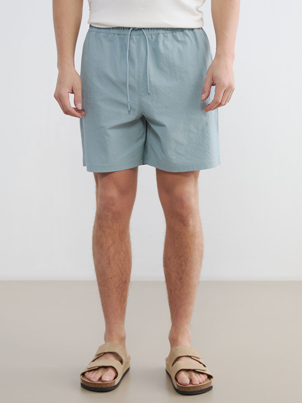 Мужчины Голубой Шорты для плавания-1