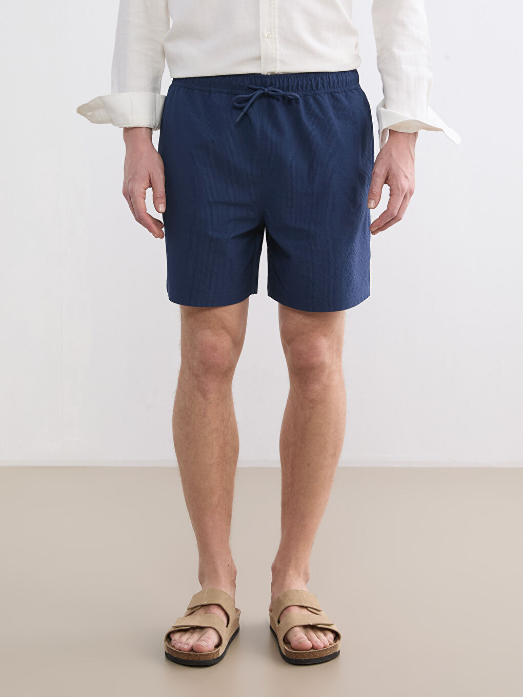 Мужчины Индиго Шорты для плавания-1