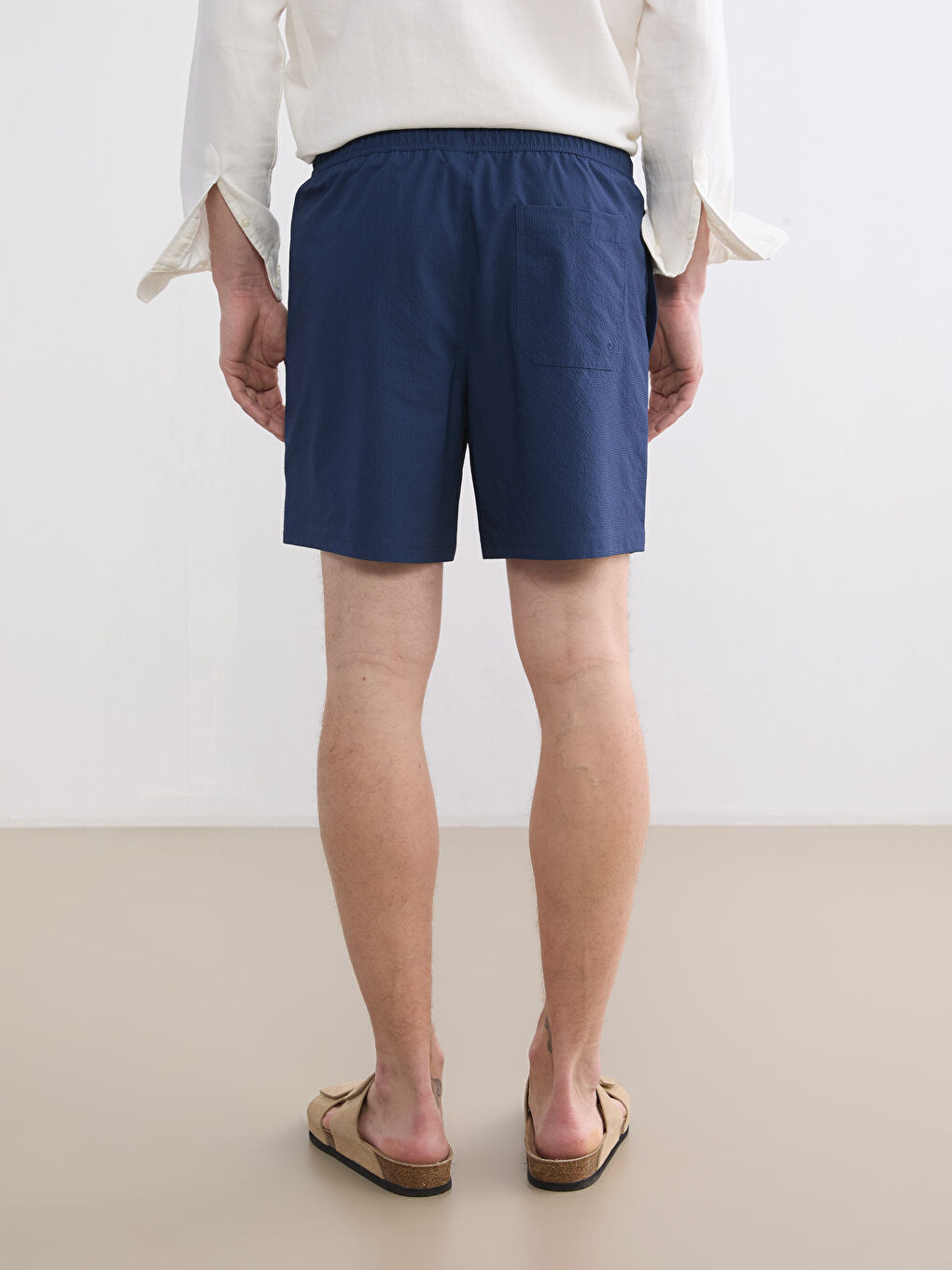 Мужчины Индиго Шорты для плавания-3