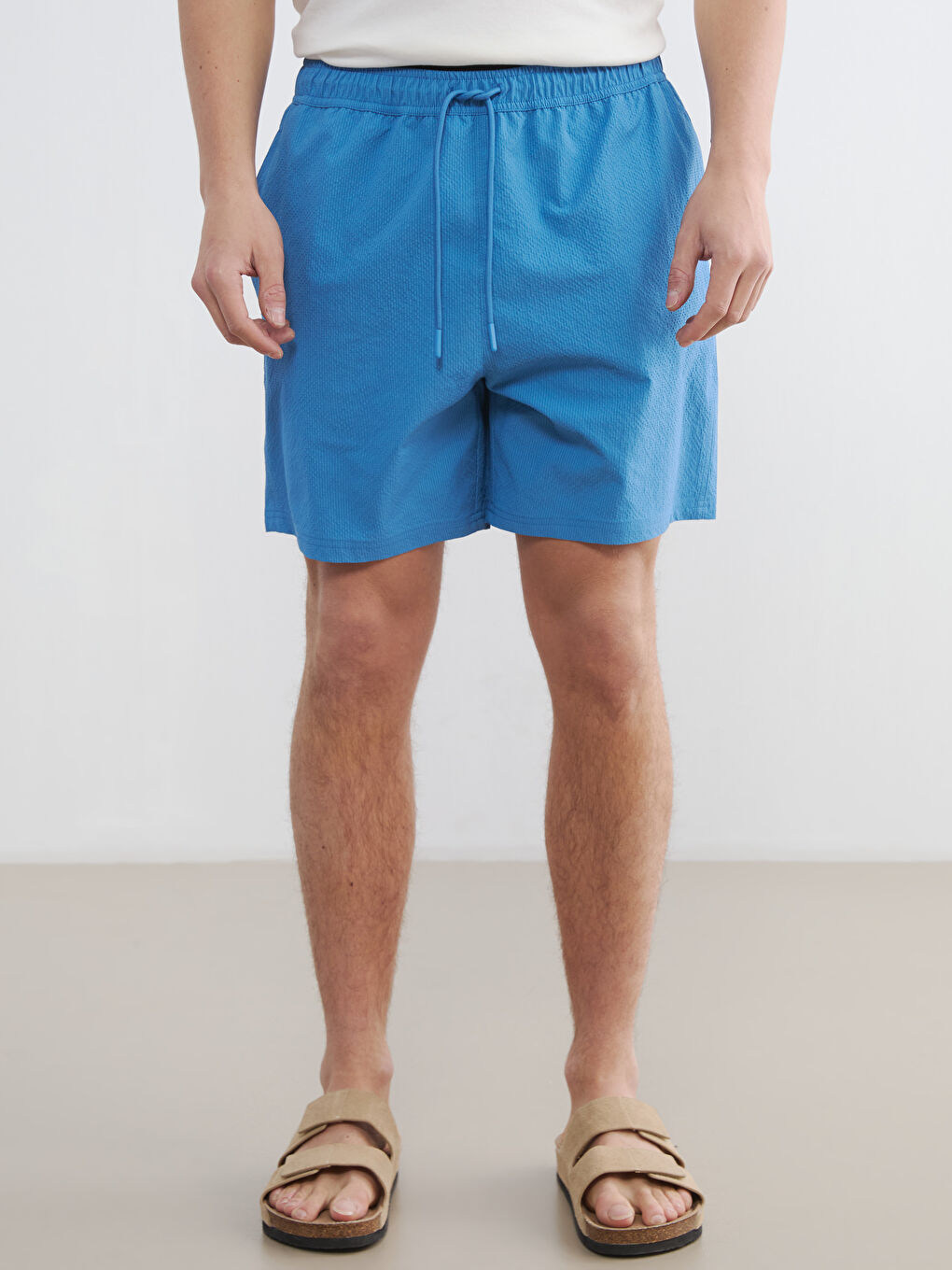 Мужчины Голубой Шорты для плавания-1