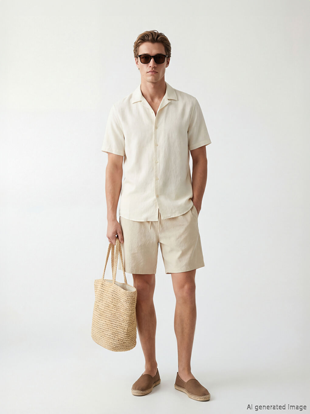 Elastische Taille Herren Badeshorts