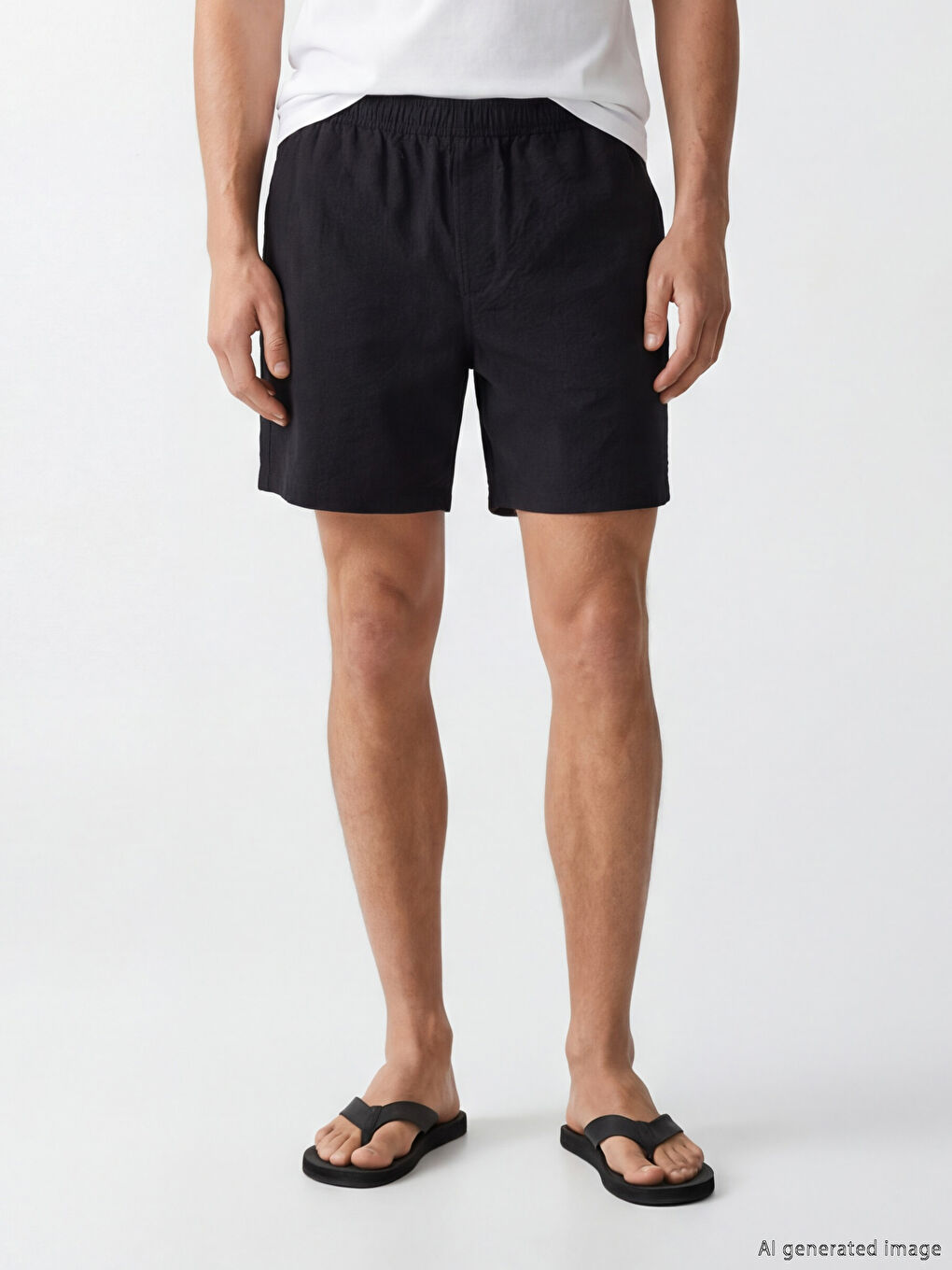 Elastische Taille Herren Badeshorts-1