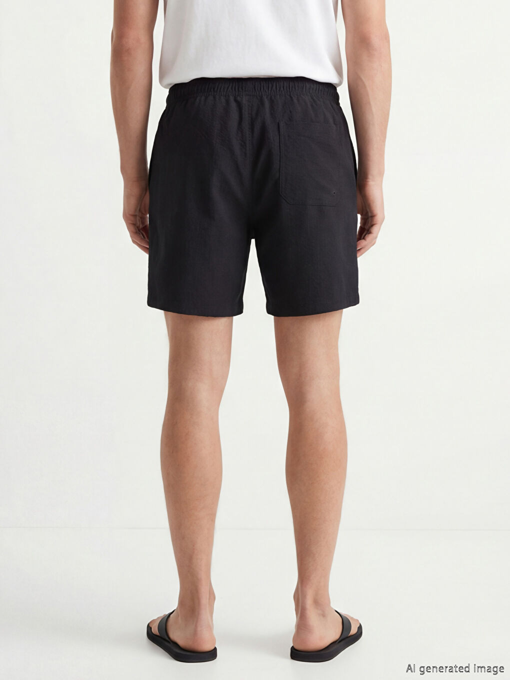 Elastische Taille Herren Badeshorts-2
