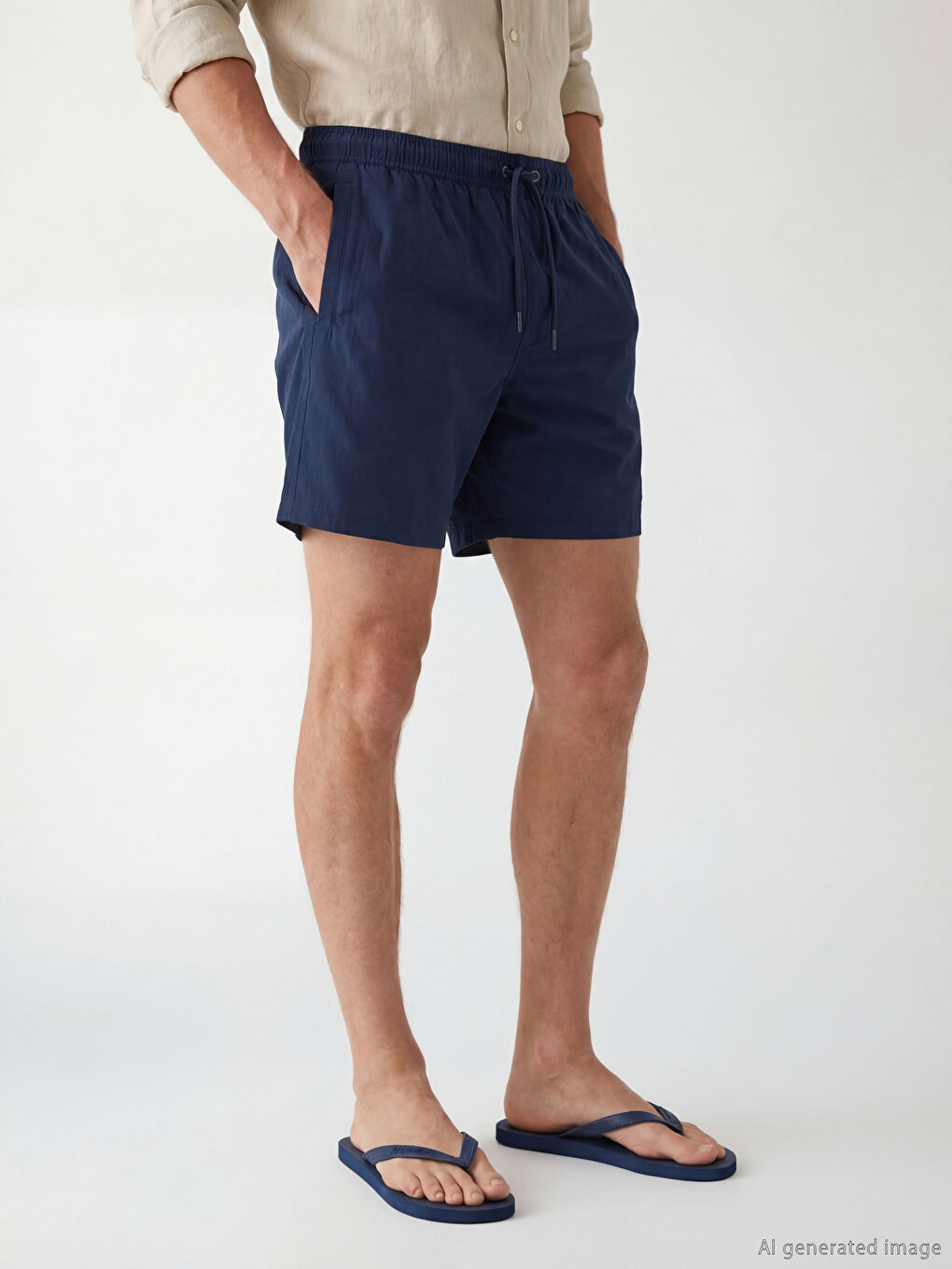 Man NAVY Swimming Shorts-2