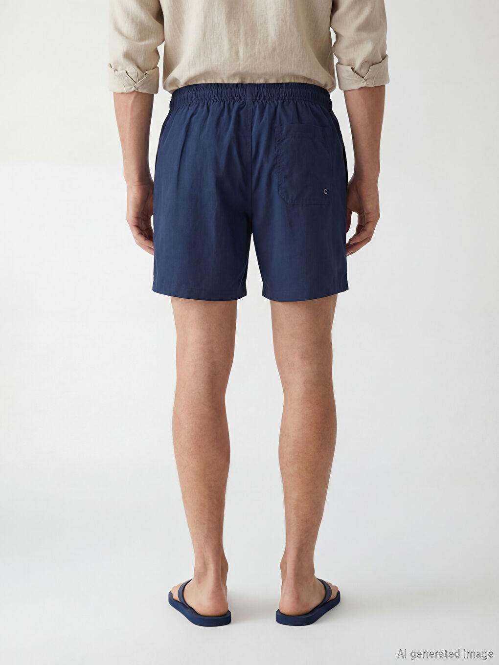 Man NAVY Swimming Shorts-3